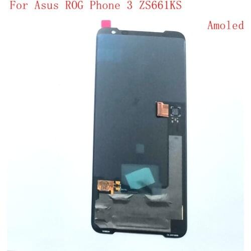 Original rog3 Amoled For Asus ROG phone 3 ZS661KS Lcd Screen Display Touch Glass Digitizer ASUS_I003D ZS661KS I003DD I003D