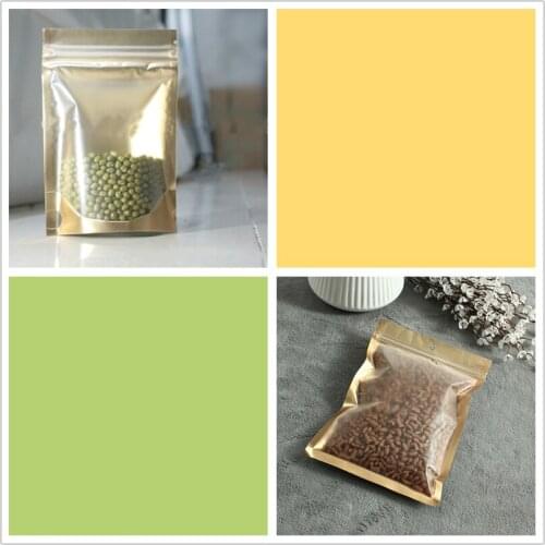 Translucent golden aluminum foil sealed zipper bag, flower tea gift packaging bag, baked goods bag, miscellaneous grain storage