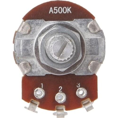 A500K Potentiometer Splined Pot Electric Guitar Bass Effect Amp Tone Volume Shaft15mm Parts Diameter24mm Y51D