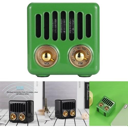 Retro Radio Bluetooth Speaker, FM Radio with Old Fashioned Classic Style, AUX Bluetooth TF Card MP3 Player