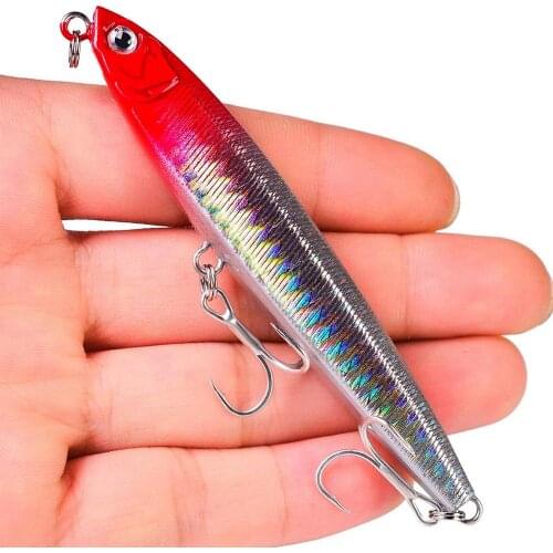 Fishing Lures Pencil Sinking Lure 100mm 18g With Treble Hook Artificial Plastic Bait For Saltwater And Freshwater Fishing Gear