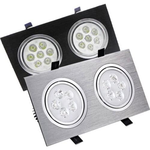 Silver/Black LED Downlight 12W 20W 28W Recessed Square Downlight AC110V/220V LED Home Decoration Lighting