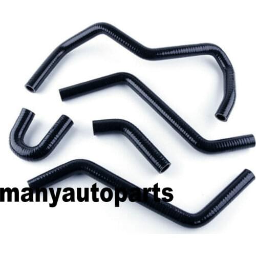 Black FOR Yamaha Rhino 450 660 YXR450F 660F Silicone Radiator Hose Kit Coolant Pipe