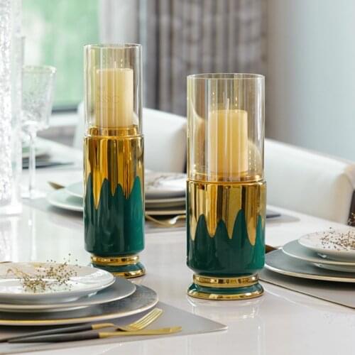 Nordic Style Candlestick Candlelight Dinner Romantic Candle Holder Light Luxury Wedding Centerpieces Candelero Home Decor EB50ZT