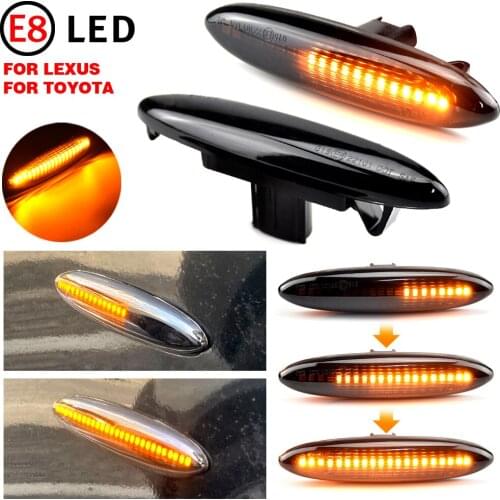 LED Dynamic Side Marker Turn Signal Light for Camry ACV40 S18 Crown Soarer UZZ40 Kluger Highlander Lexus SC430 E350 IS250 IS350