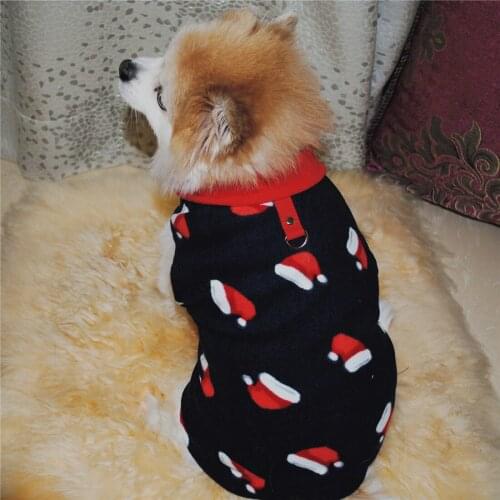 Dog Sweater Fleece Vest with Traction Buckle Warm and Soft Pet Clothes for Wearing in Autumn and Winter