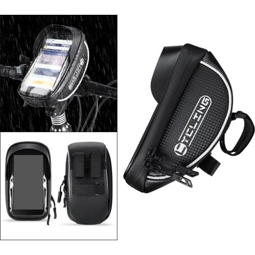 Bicycle Cell Phone Frame Bags Bike Front Touch Screen Phones Case Mountain Top Tube Cycling Pannier Bag Bicycle Accessories