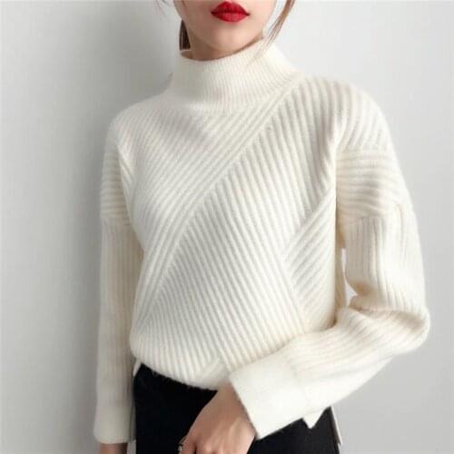 Thick Turtleneck Cashmere Sweater Women 2021 Autumn Winter Knitwear Clothes Tricot Jumper Pull Femme Streetwear Pullover Sweater