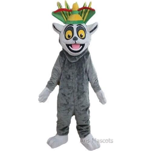 Adult Julien Mascot Costume Plush Raccoon Suit Full Body Fancy Dress Animal Mascots Stage Costumes