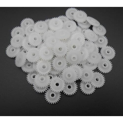 100Pcs 0.5M 0.5 Modulus Plastic Spur Gear Pinion 26T 26 Teeth 26-Tooth 3mm 2.95mm 263A Model Accessories Dia.14mm X 4.7mm *FD193