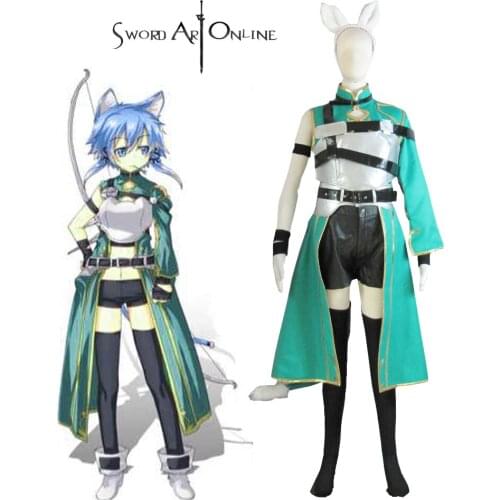 2019 Sword Art Online Sinon Anime Cosplay Costume Halloween Cosplay Women Dress O