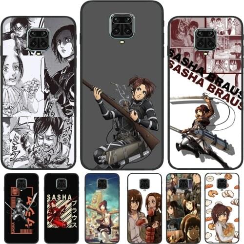 Sasha Braus Attack on Titan For Xiaomi Redmi Note 9 7 8 10 Pro 8T 9S Cover For Redmi 9T 9 9C 9A 7A 8A K40 Phone Case