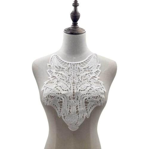 Black Wolf Patches Lace Fabric trim Wedding Decoration Sewing Applique Neckline Collar Lace Ribbon BW192