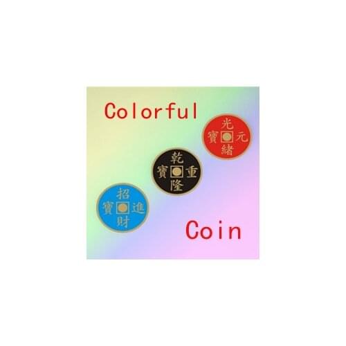 Colorful Coin (Morgan Version) One Coin To Three Color Change Easy Magic Tricks Amazing Chinese Coins Chinese Coin Magic