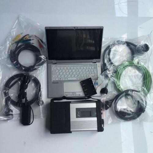 Mb diagnosis star c5 with laptop cf-AX2 i5 4g 360 degree rotation super ssd 480gb software 2020.12 scanner for cars trucks