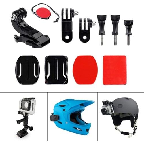 Motorbike Helmet Mount Front+Side Kit with J-Hook Clasp Quick Clip Set for Gopro Hero 7 6 5 4 GDeals