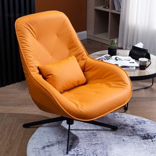 Nordic Living Room Chairs Light Luxury Lazy Sofa Bedroom Balcony Modern Minimalist Home Single Rotating Leisure Backrest Chair
