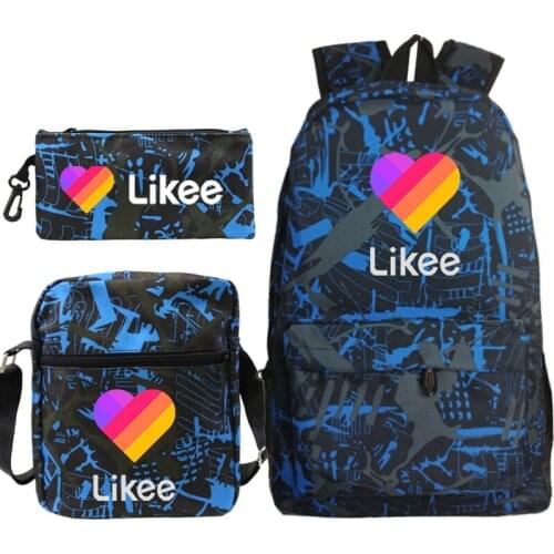 Likee Live Backpack Boys Girls Boys School Bags 3 pcs/sets Student Backpack Travel Children School Backpack LIKEE Bags