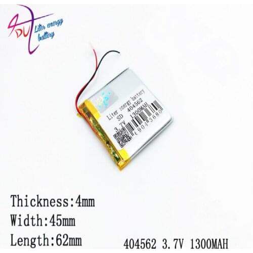 Polymer battery 1300MAH 3.7V 404562 404560 smart home MP3 speakers Li-ion for dvr,GPS,mp3,mp4,cell phone,speaker