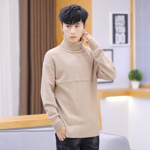 Mens Sweaters Casual Long Sleeve Blue Black Turtleneck Pullovers Thick Smart Casual Vest Warm Sweater White Men Sweater