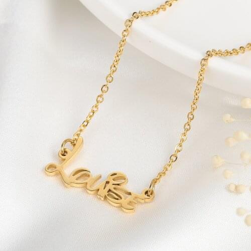 Name Necklace Personalised Jewelry Gift Customized Name Necklace For Femme Stainless Steel Necklace Drop Shipping Gift For Women