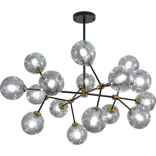 Nordic living room chandelier atmospheric home modern minimalist bedroom dining room light luxury molecular chandelier