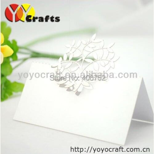 New wedding table cards seat card paper lace white color table seat card leaf shaped place cards