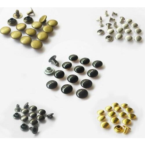 500 Sets/lot Wholesale Circular Metal Rivets Buttons Nail for Dress Shoe Bag Decorative Rivets Impact Nails Sewing Accessories