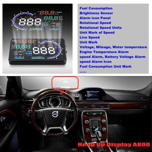 For Volvo S60 S80 S90 2015-2019 Car OBD HUD Warning Head Up Display Saft Driving Screen Projector Windshield