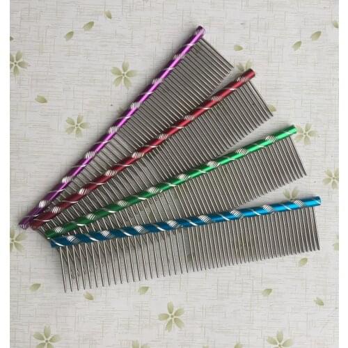 16CM Stainless steel colorized hairdressing pet comb