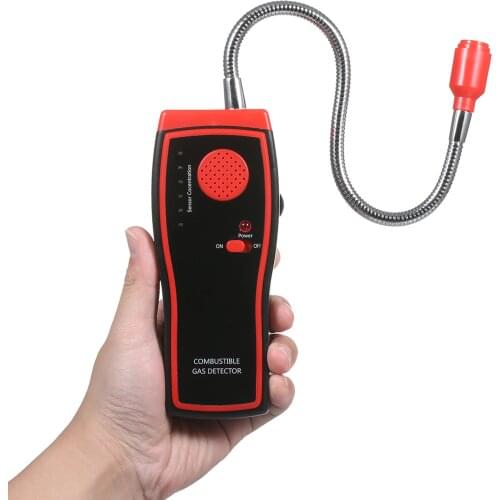 KKmoon Handheld Combustible Gas Detector with Sound Light Alarm Digital Gas Detection Instrument Gas Leak Tester Gas Analyzer