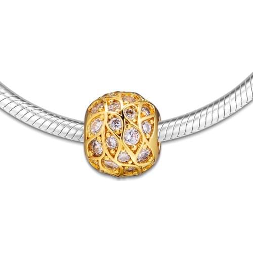 Silver Charms For Jewelry Making Sparkling Pattern Charm Fits Original 925 Sterling Silver Bracelets Woman DIY Beads