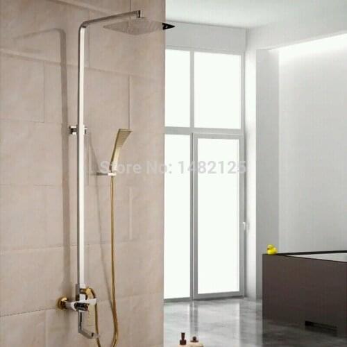 Rolya Golden Bath & Shower Mixers Faucet Tap Luxury Bathroom Shower Set