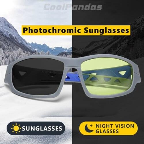 Top Brand Windproof Photochromic Sunglasses Polarized Men Day Night Vision Safety Driving Sun glasses Women lunette soleil homme