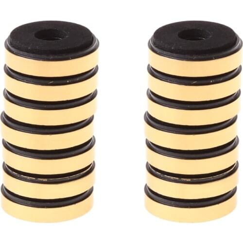 Stereo Audio Speakers Amplifier Chassis 12pcs Anti-shock Shock Absorber Foot Pad Feet Pads Gold Vibration Absorption Stands diy
