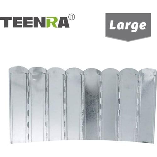 TEENRA 8 Plate Large Foldable Windshield Outdoor Stove Windshield Picnic Cooking Gas Stove Windshield Camping BBQ Tools