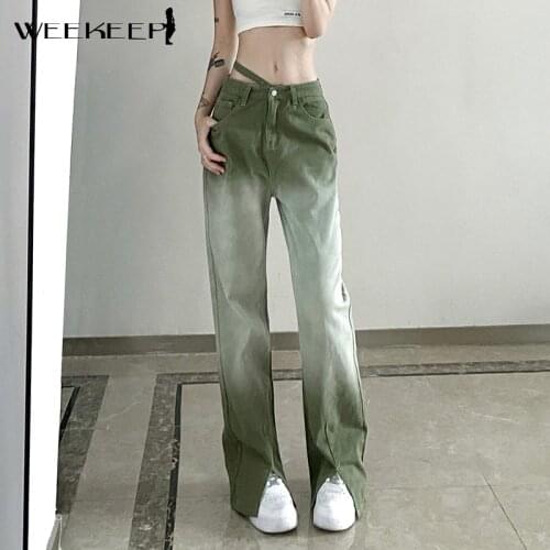 WEEKEEP Women's Straight Jeans