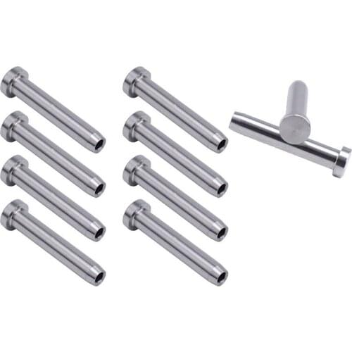 10Pcs Stainless Steel Stemball Swage Stud Dead Ends Threaded Stud Paired with Cable Tensioner for 1/8Inch Cable Railing Kit