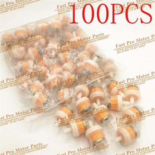 100Pcs ENGINE INLINE GAS Magnetic FUEL FILTER with Magnet 1/4" 5mm 6mm Fits ATV ROKETA KAZUAM SCOOTER MOTORCYCLE