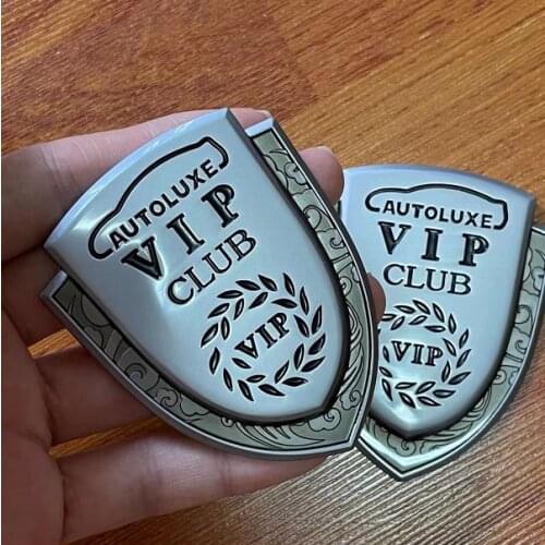 2pcs Metal JP Produce VIP Club Luxury Auto Trunk Rear Fender Emblems Badge Decals Stickers Car Accessories