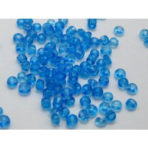 5000 Transparent Blue Glass Seed Beads 2mm (10/0) + Storage Box