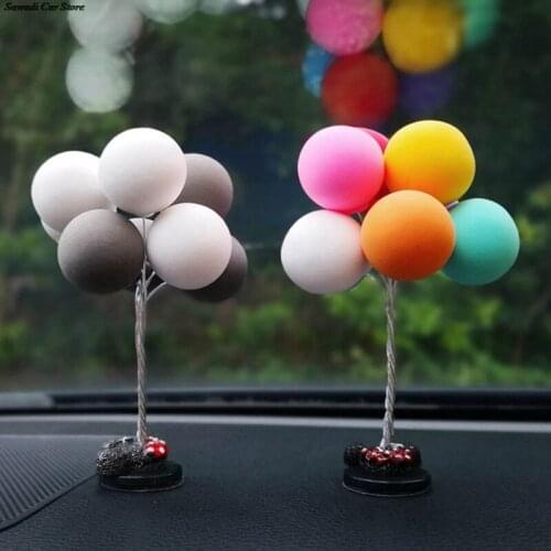 Car Decora Lovely Balloon Mini Console Dashboard Car Interior Supplies Home Desktop Office Decoration Creative Hot Air Balloon