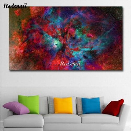 Large Abstract colored Nebula Red Clouds 5D DIY Diamond painting cross-stitch Full Diamond embroidery mosaic Wall Art EE957