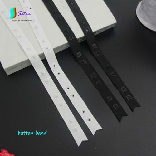 Baby Climbing Clothes Bodysuit Jumpsuits Sew Accessory White Black Square Snap Button Band Tape Webbing S0249L