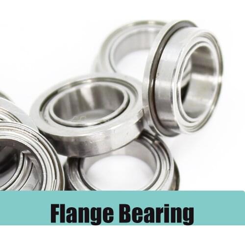 F624ZZ Flange Bearing 4x13x5 mm ABEC-1 10PCS F624 Z ZZ Flanged Ball Bearings
