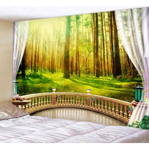 Spongewood Bridge Bohemia Wall Hanging Tapestries Boho Tapestry Wall Carpet Photographic Background Cloth Living Room Blanket