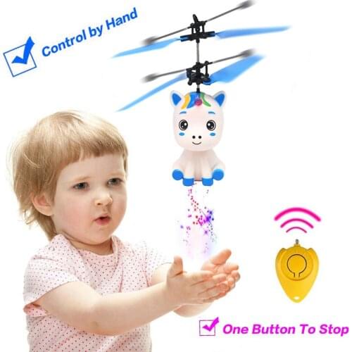 2 Colors Flying Unicorn Toy With LED Light Hand Controlled Unicorn Helicopter Toy Original Box Packaging Boy Girl Gifts #20