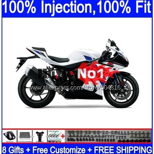 Injection OEM For SUZUKI GSXR1000 L7 L8 GSXR 1000 2017 2018 2019 white glossy 116MC.17 GSXR-1000 K17 GSX-R1000 17 18 19 Fairing