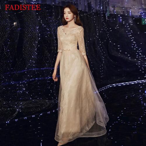 Lace Appliques V-neck Evening Dresses Robe De Soirée De Mariage Prom Party Dress Vestidos De Fiesta вечерние платья