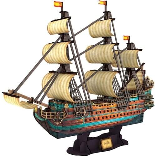 Cubic Fun 3D 248 Piece Jigsaw Puzzle San Felipe Ship Spanish Armada Jigsaw Puzzle Free Fast Shipping